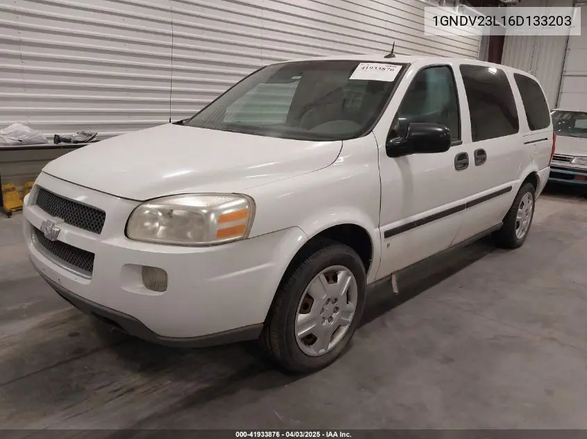 2006 Chevrolet Uplander Ls VIN: 1GNDV23L16D133203 Lot: 41933876