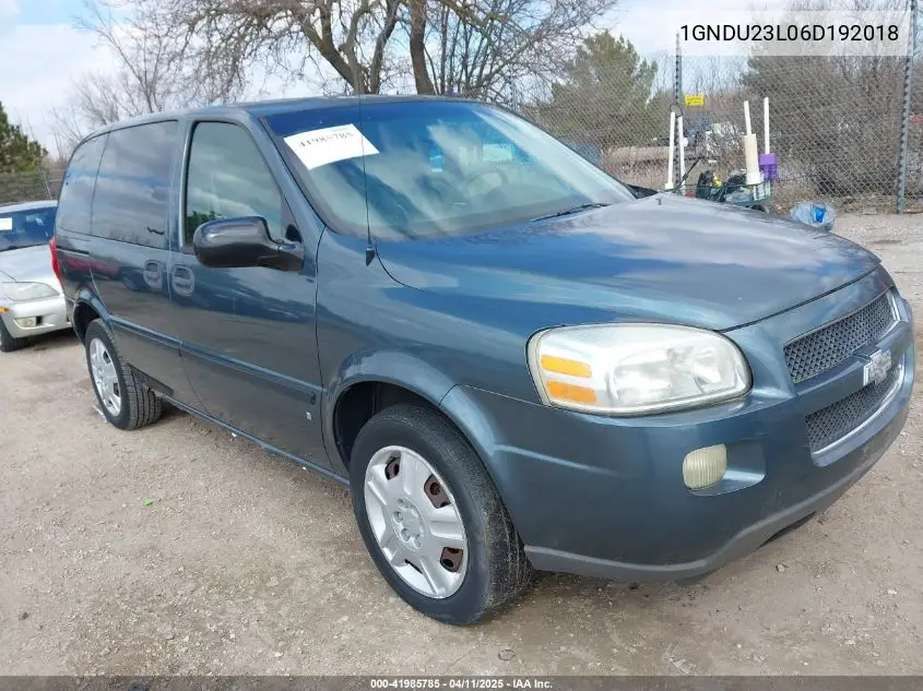 2006 Chevrolet Uplander Ls VIN: 1GNDU23L06D192018 Lot: 41985785