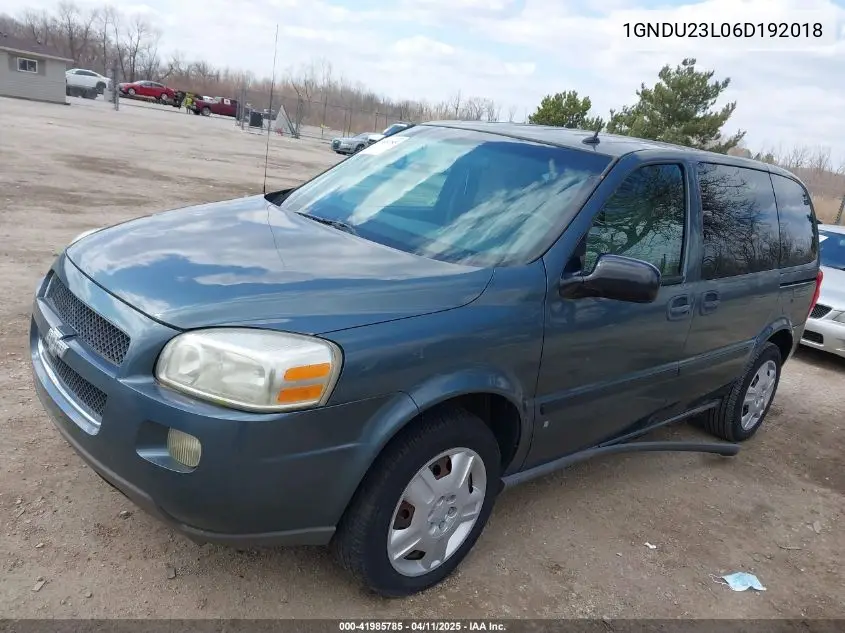 2006 Chevrolet Uplander Ls VIN: 1GNDU23L06D192018 Lot: 41985785