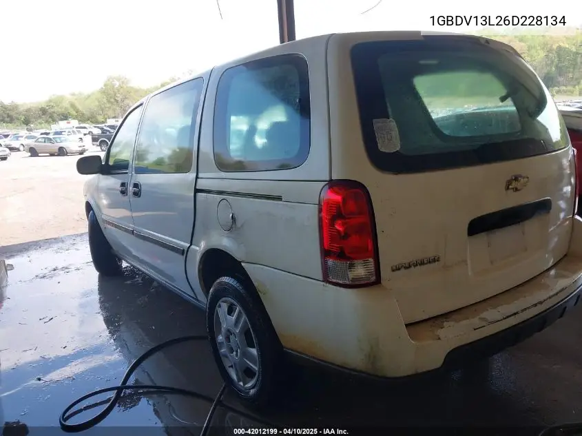 2006 Chevrolet Uplander Ls VIN: 1GBDV13L26D228134 Lot: 42012199