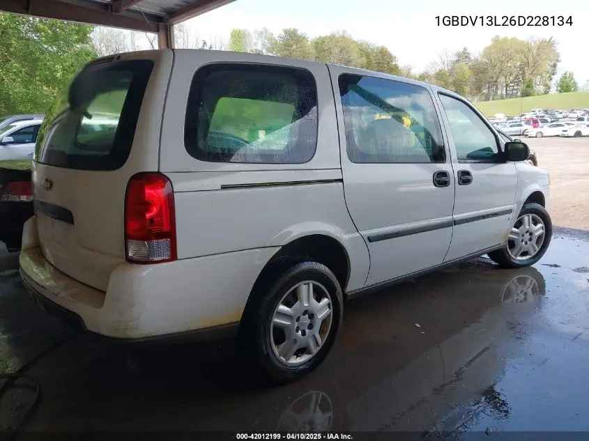 2006 Chevrolet Uplander Ls VIN: 1GBDV13L26D228134 Lot: 42012199