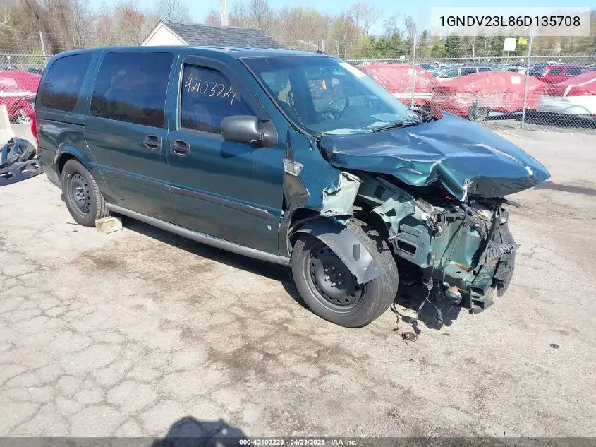 1gndv23l86d135708 1GNDV23L86D135708 2006 Chevrolet Uplander Ls