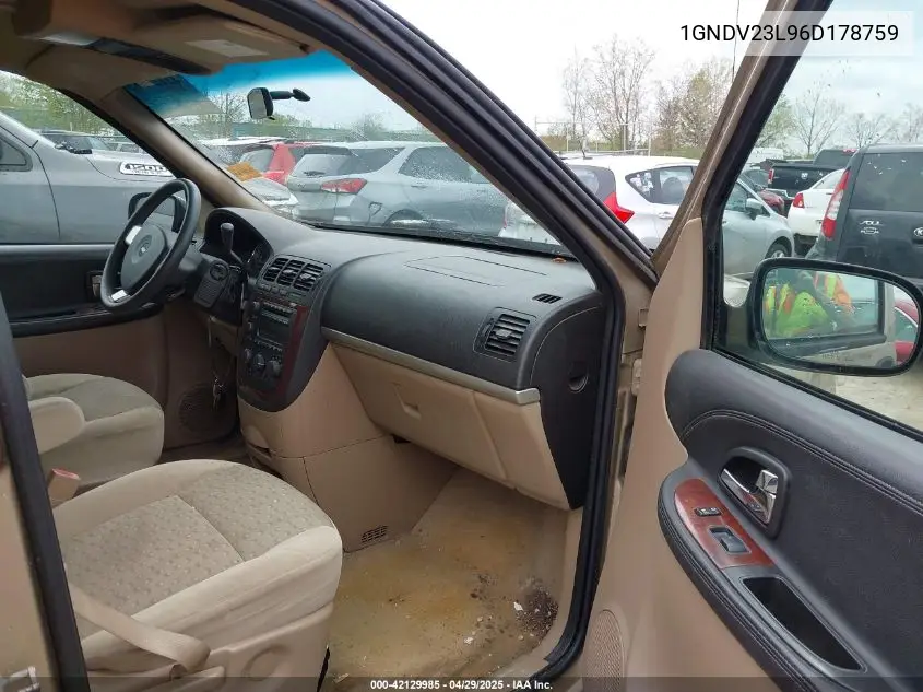 2006 Chevrolet Uplander Ls VIN: 1GNDV23L96D178759 Lot: 42129985