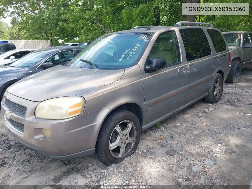 2006 Chevrolet Uplander Lt VIN: 1GNDV33LX6D153360 Lot: 42166675