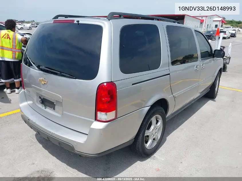 2006 Chevrolet Uplander Lt VIN: 1GNDV33L26D148993 Lot: 42266323