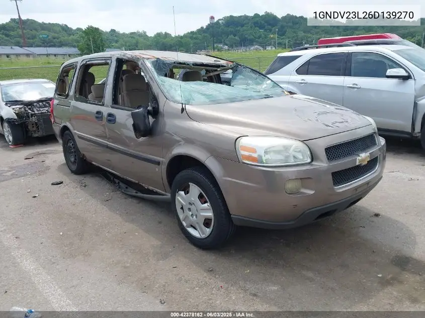 2006 Chevrolet Uplander Ls VIN: 1GNDV23L26D139270 Lot: 42378162