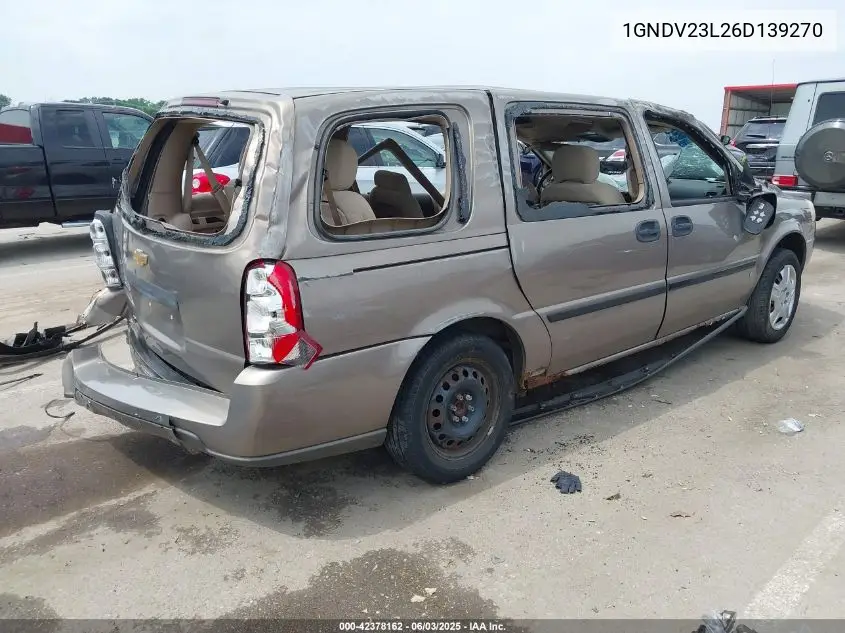 2006 Chevrolet Uplander Ls VIN: 1GNDV23L26D139270 Lot: 42378162