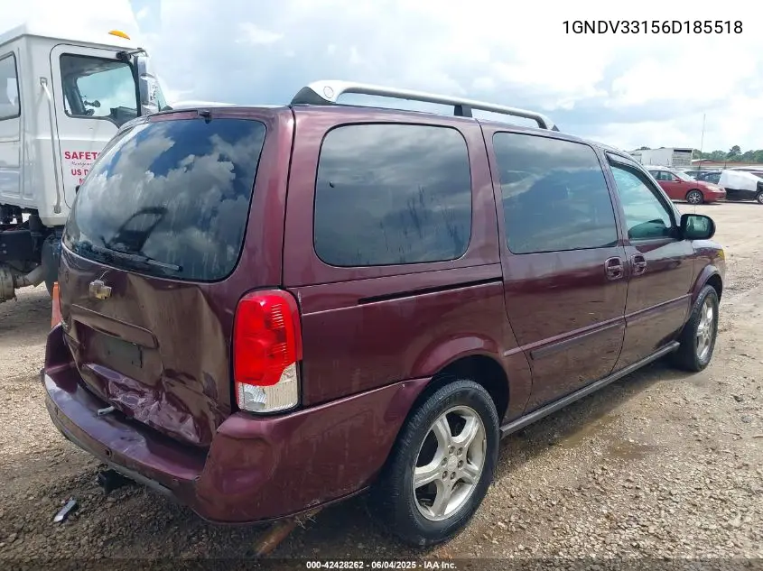 2006 Chevrolet Uplander Lt VIN: 1GNDV33156D185518 Lot: 42428262