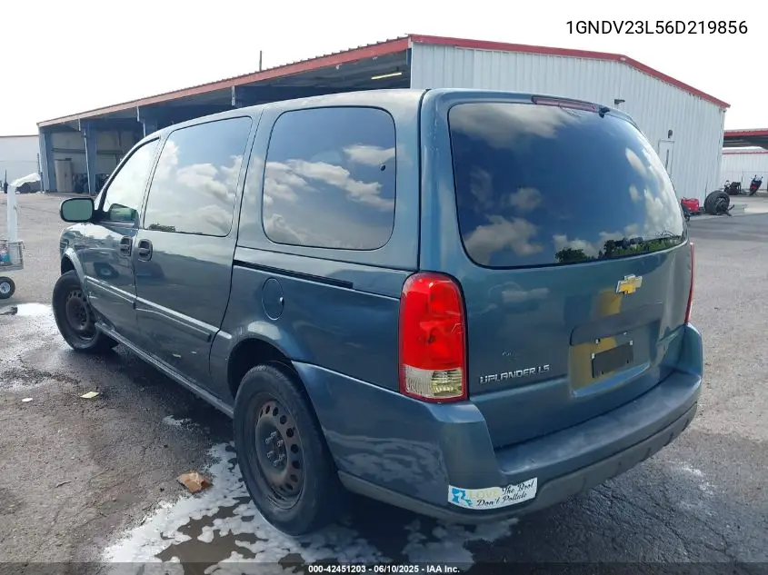 2006 Chevrolet Uplander Ls VIN: 1GNDV23L56D219856 Lot: 42451203