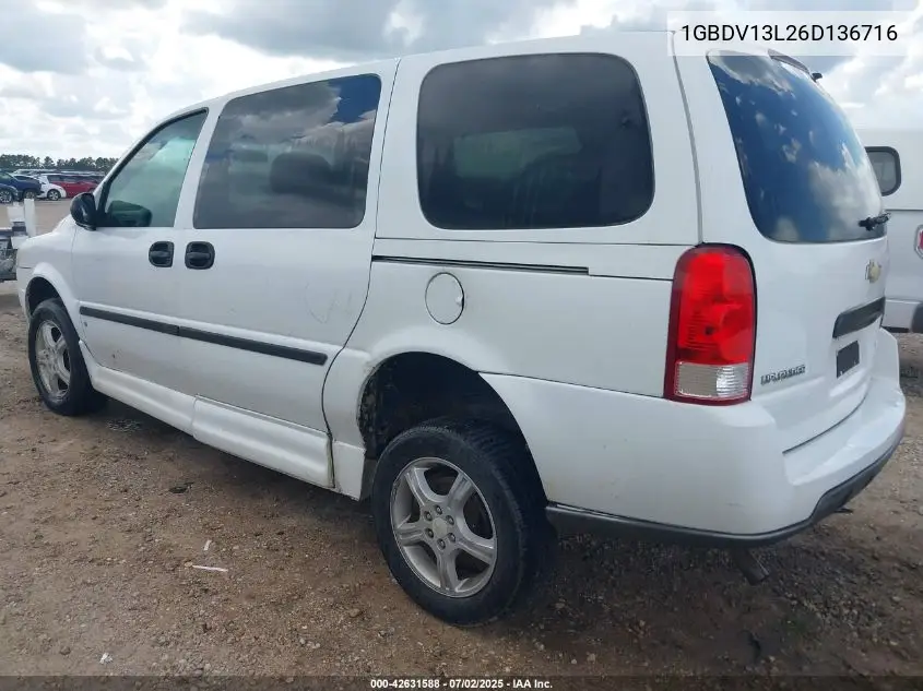 2006 Chevrolet Uplander Ls VIN: 1GBDV13L26D136716 Lot: 42631588