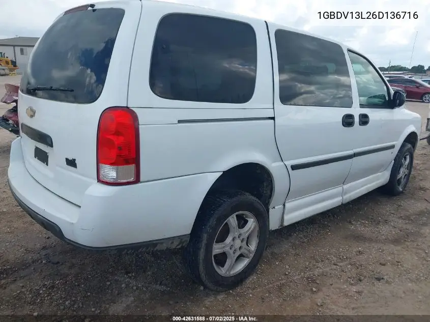 2006 Chevrolet Uplander Ls VIN: 1GBDV13L26D136716 Lot: 42631588