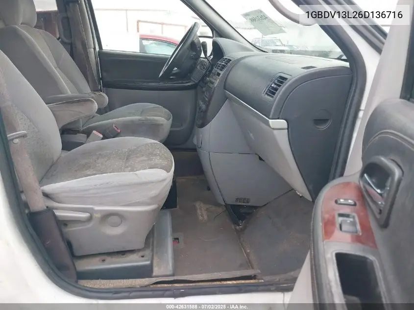 2006 Chevrolet Uplander Ls VIN: 1GBDV13L26D136716 Lot: 42631588