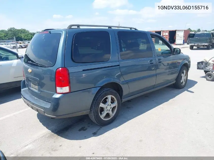 2006 Chevrolet Uplander Lt VIN: 1GNDV33L06D155716 Lot: 42679408