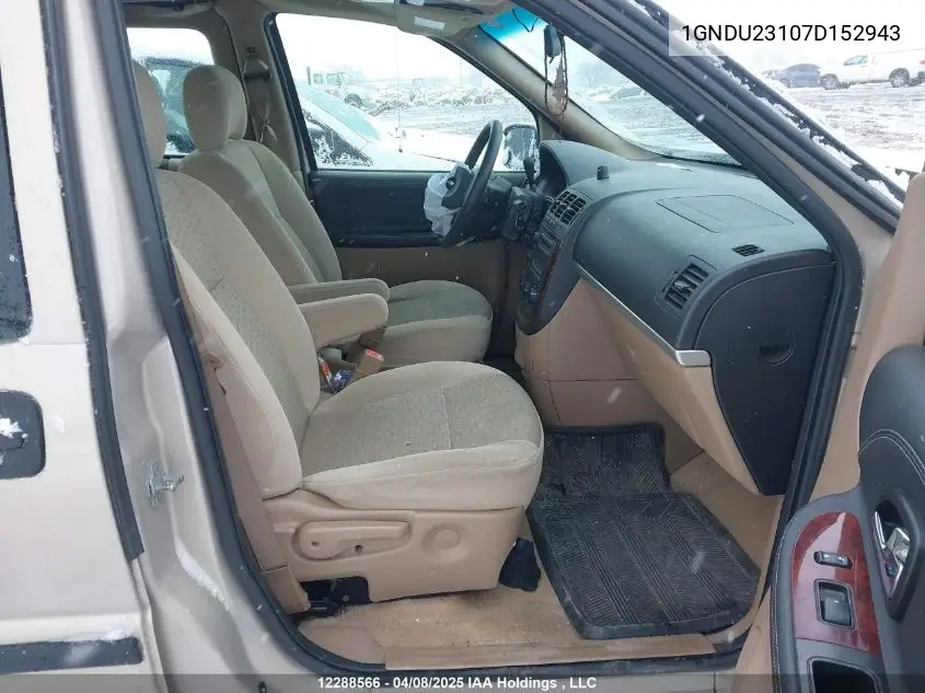 2007 Chevrolet Uplander Ls VIN: 1GNDU23107D152943 Lot: 12288566