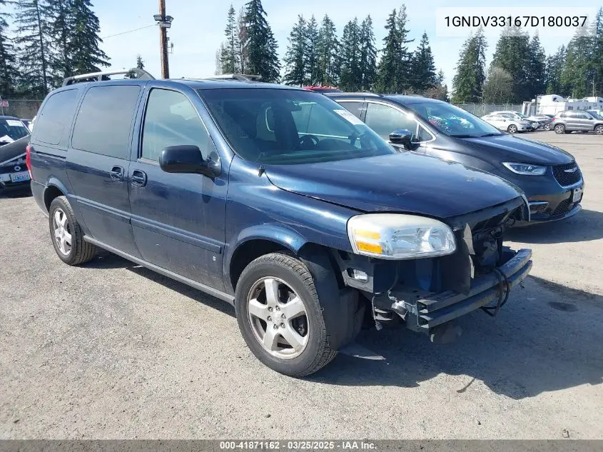 2007 Chevrolet Uplander Lt VIN: 1GNDV33167D180037 Lot: 41871162