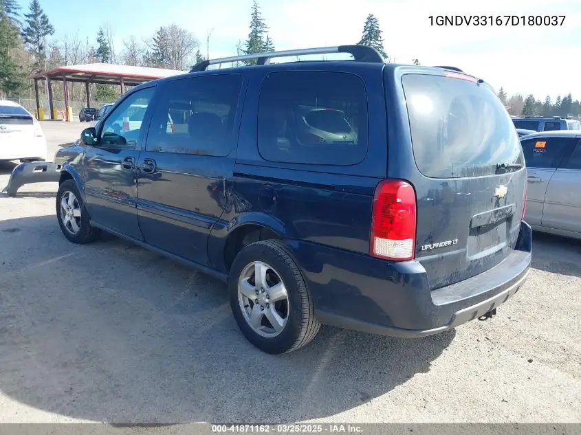 2007 Chevrolet Uplander Lt VIN: 1GNDV33167D180037 Lot: 41871162