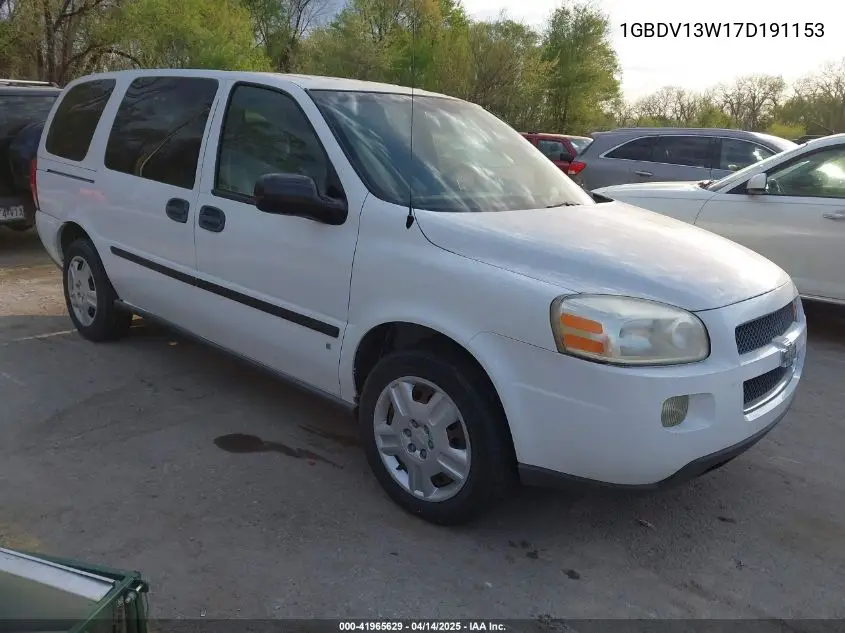 2007 Chevrolet Uplander Ls VIN: 1GBDV13W17D191153 Lot: 41965629