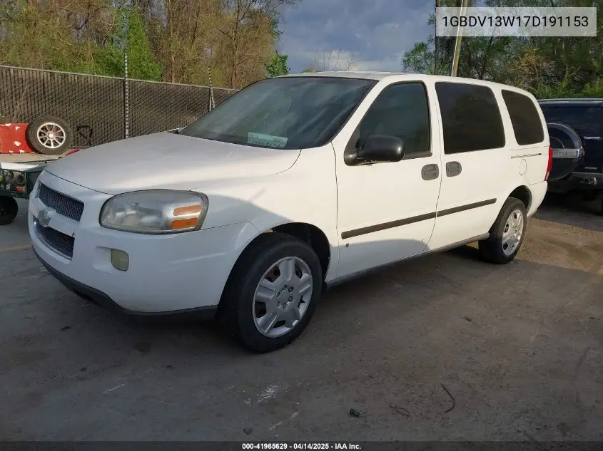 2007 Chevrolet Uplander Ls VIN: 1GBDV13W17D191153 Lot: 41965629