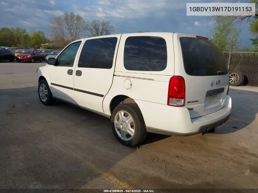 2007 Chevrolet Uplander Ls VIN: 1GBDV13W17D191153 Lot: 41965629