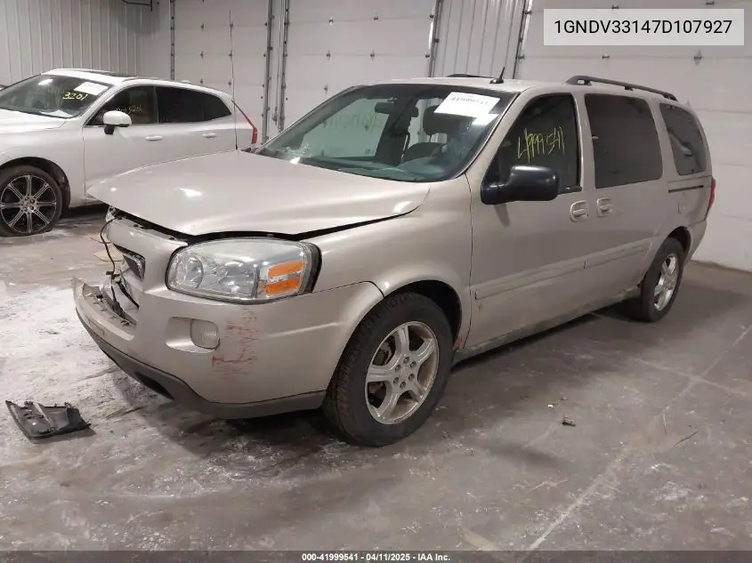 2007 Chevrolet Uplander Lt VIN: 1GNDV33147D107927 Lot: 41999541