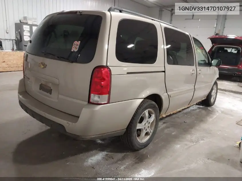2007 Chevrolet Uplander Lt VIN: 1GNDV33147D107927 Lot: 41999541