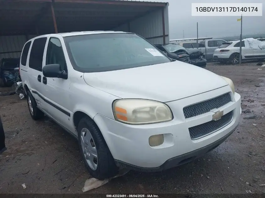 2007 Chevrolet Uplander Ls VIN: 1GBDV13117D140174 Lot: 42323491
