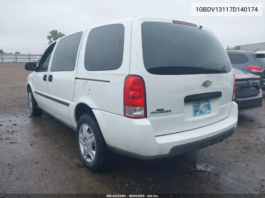 2007 Chevrolet Uplander Ls VIN: 1GBDV13117D140174 Lot: 42323491