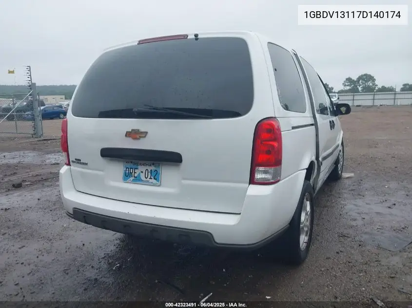 2007 Chevrolet Uplander Ls VIN: 1GBDV13117D140174 Lot: 42323491