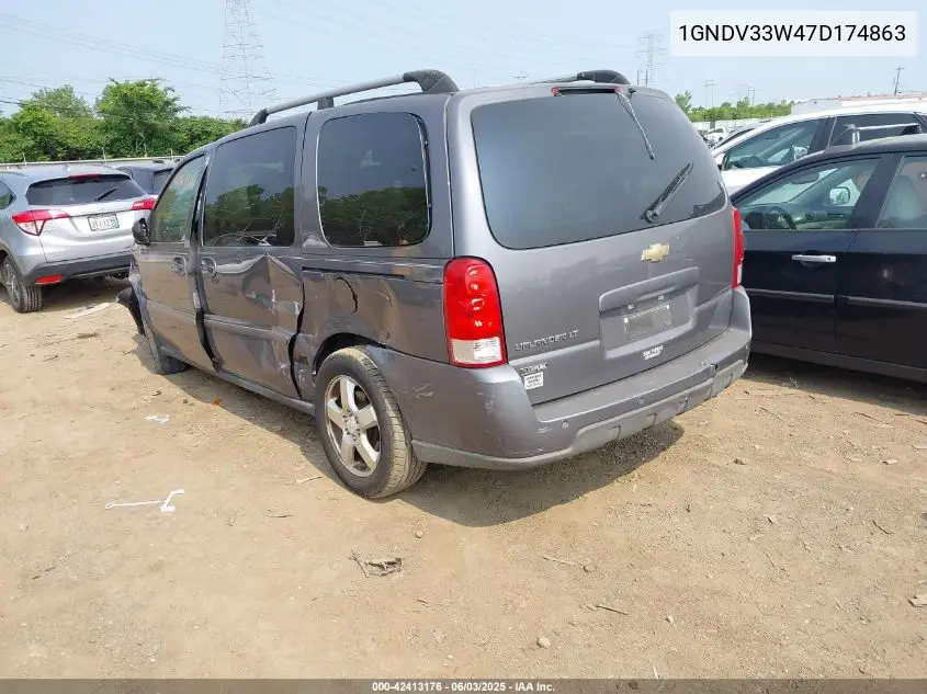 2007 Chevrolet Uplander Lt VIN: 1GNDV33W47D174863 Lot: 42413176