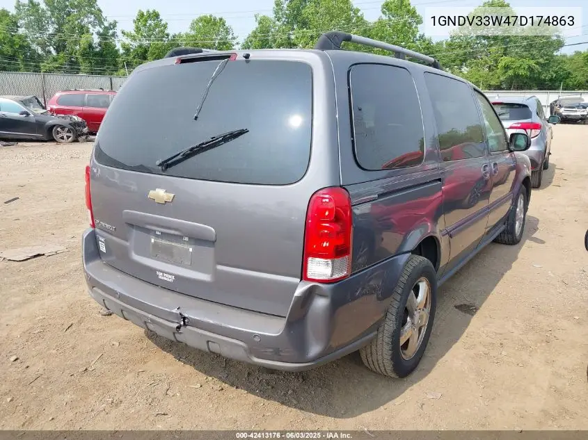 2007 Chevrolet Uplander Lt VIN: 1GNDV33W47D174863 Lot: 42413176