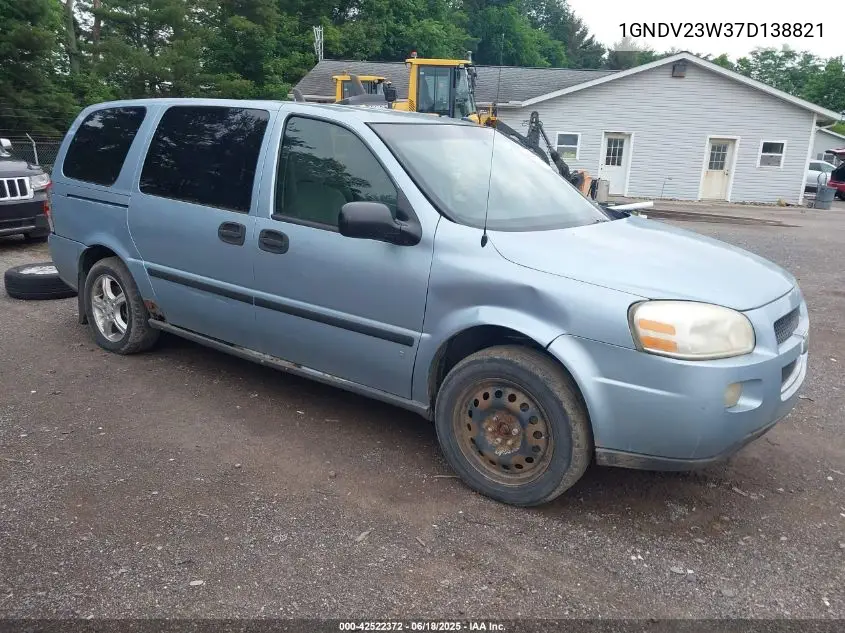2007 Chevrolet Uplander Ls VIN: 1GNDV23W37D138821 Lot: 42522372