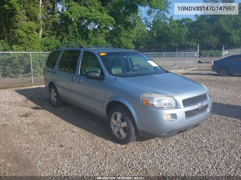 2007 Chevrolet Uplander Lt VIN: 1GNDV33147D147957 Lot: 42541539