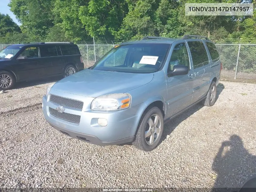 2007 Chevrolet Uplander Lt VIN: 1GNDV33147D147957 Lot: 42541539