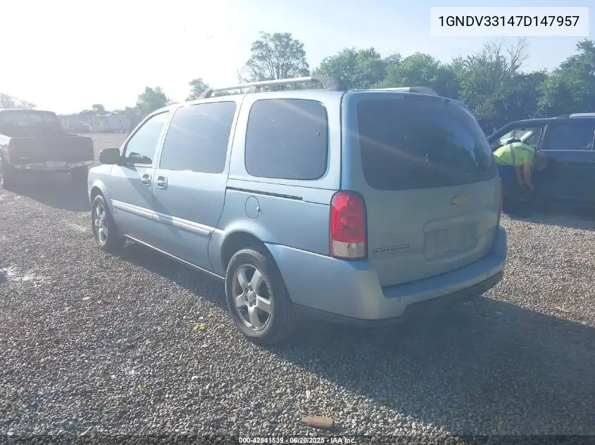 2007 Chevrolet Uplander Lt VIN: 1GNDV33147D147957 Lot: 42541539
