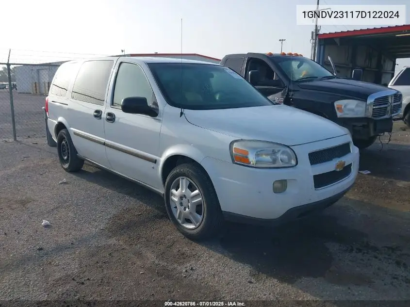 2007 Chevrolet Uplander Ls VIN: 1GNDV23117D122024 Lot: 42620786
