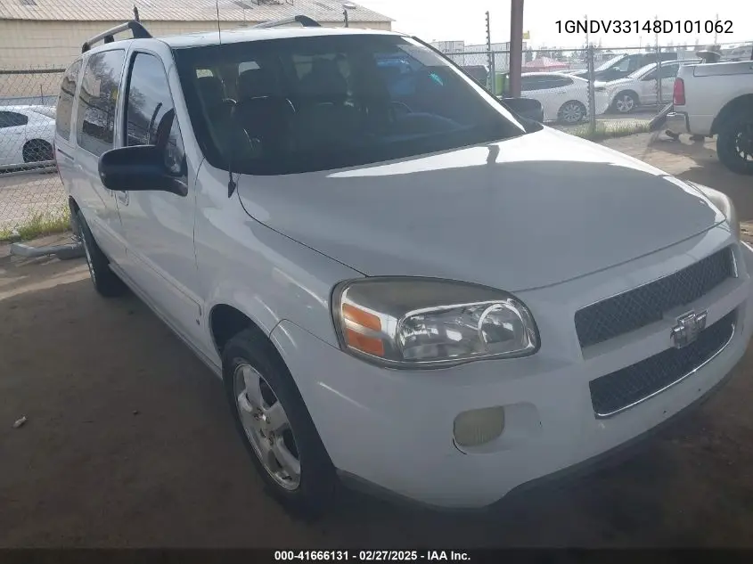2008 Chevrolet Uplander Lt VIN: 1GNDV33148D101062 Lot: 41666131