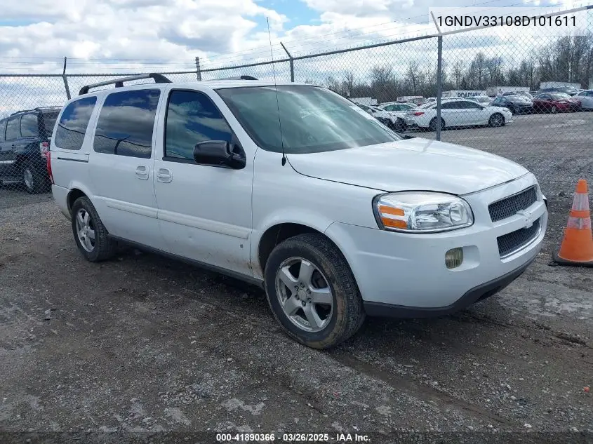 2008 Chevrolet Uplander Lt VIN: 1GNDV33108D101611 Lot: 41890366