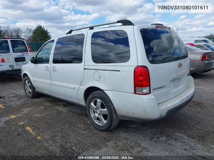 2008 Chevrolet Uplander Lt VIN: 1GNDV33108D101611 Lot: 41890366