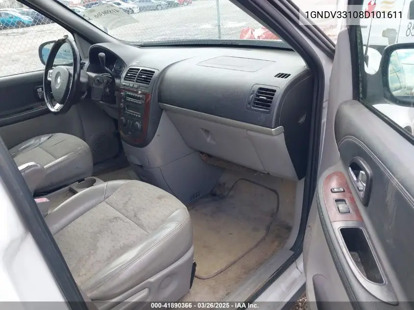 2008 Chevrolet Uplander Lt VIN: 1GNDV33108D101611 Lot: 41890366