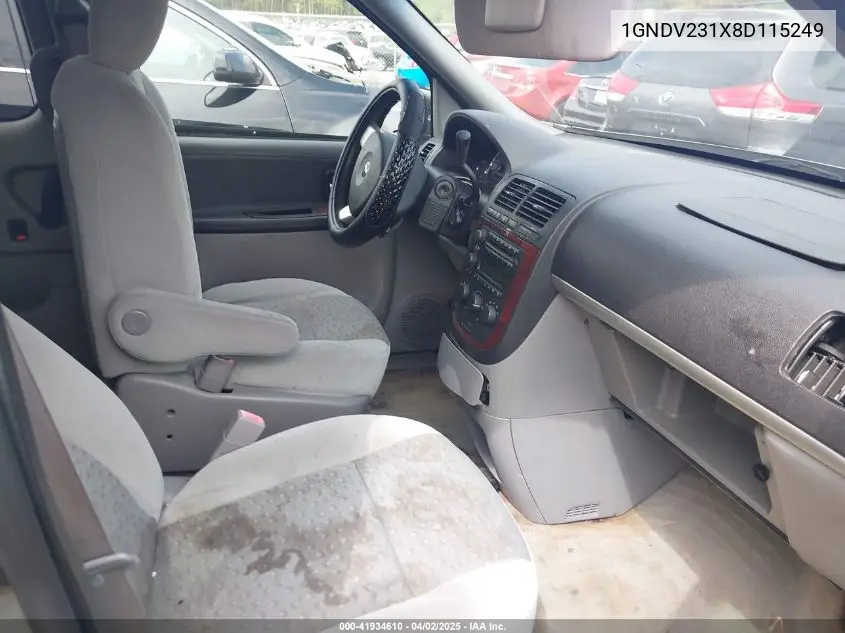 2008 Chevrolet Uplander Ls VIN: 1GNDV231X8D115249 Lot: 41934610