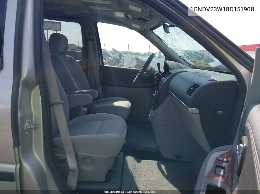 2008 Chevrolet Uplander Ls VIN: 1GNDV23W18D151908 Lot: 42049564