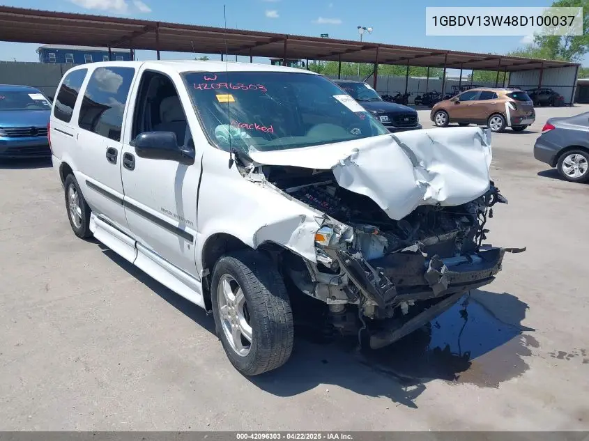 2008 Chevrolet Uplander Ls VIN: 1GBDV13W48D100037 Lot: 42096303