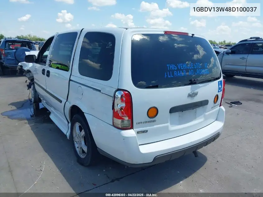 2008 Chevrolet Uplander Ls VIN: 1GBDV13W48D100037 Lot: 42096303