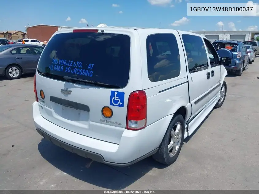 2008 Chevrolet Uplander Ls VIN: 1GBDV13W48D100037 Lot: 42096303