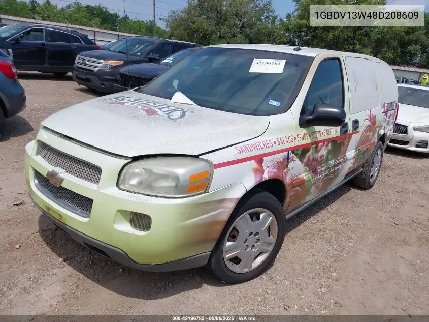 2008 Chevrolet Uplander Cargo VIN: 1GBDV13W48D208609 Lot: 42196783