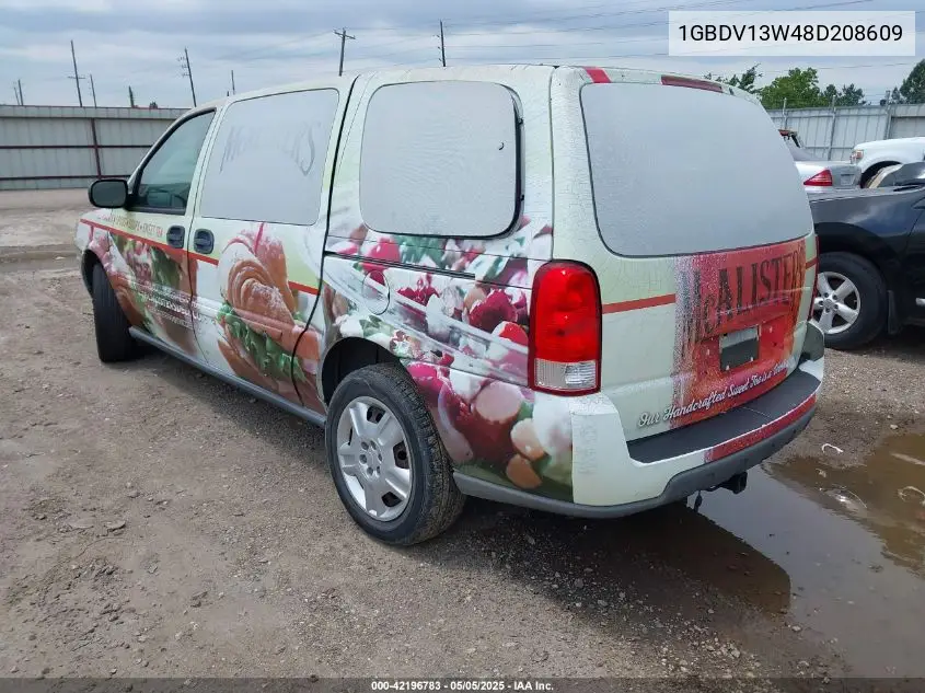 2008 Chevrolet Uplander Cargo VIN: 1GBDV13W48D208609 Lot: 42196783