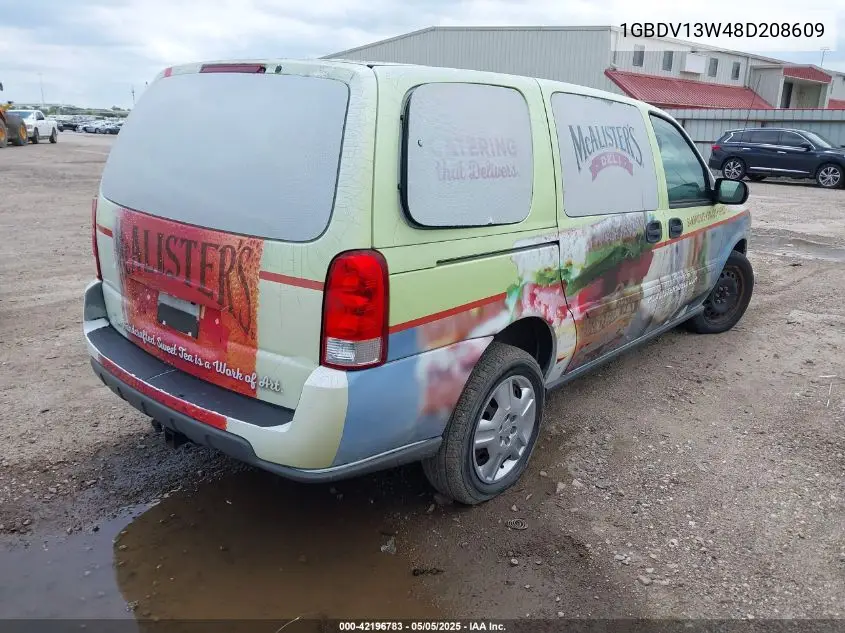 2008 Chevrolet Uplander Cargo VIN: 1GBDV13W48D208609 Lot: 42196783