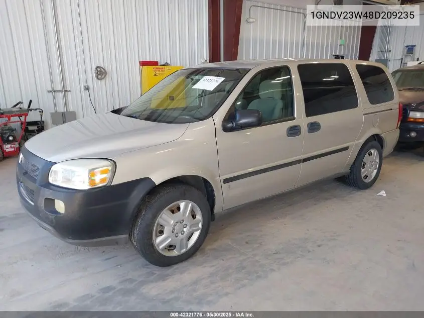 2008 Chevrolet Uplander Ls VIN: 1GNDV23W48D209235 Lot: 42321776