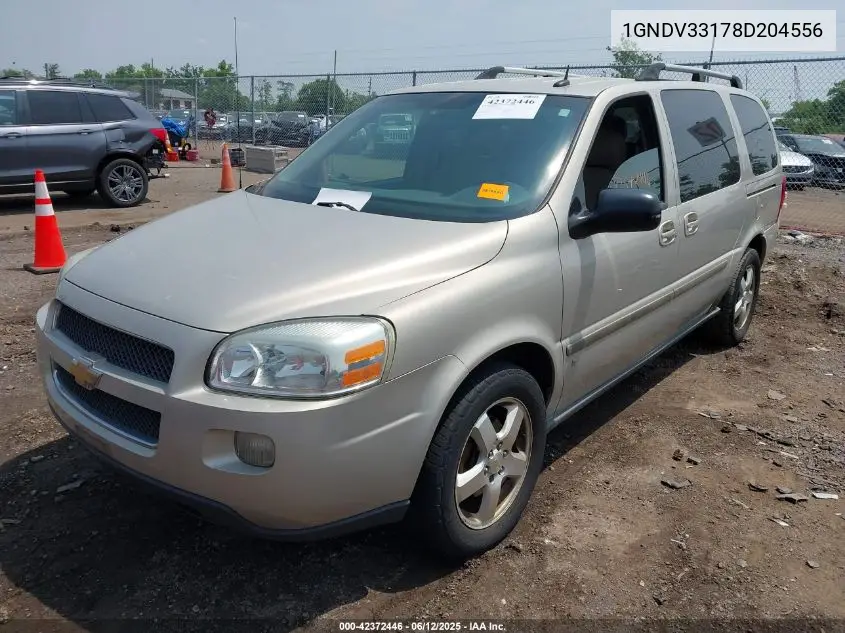 2008 Chevrolet Uplander Lt VIN: 1GNDV33178D204556 Lot: 42372446
