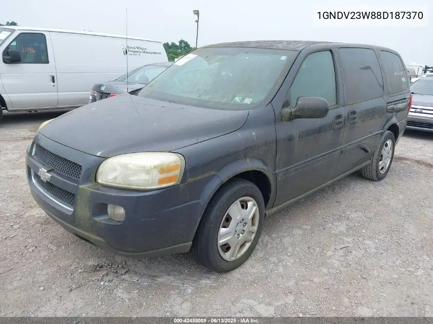 2008 Chevrolet Uplander Ls VIN: 1GNDV23W88D187370 Lot: 42488009